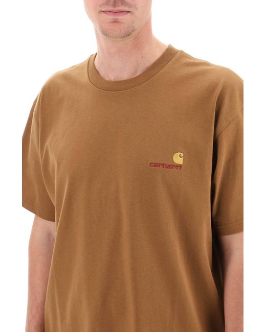 Carhartt Brown American Script T-Shirt for men