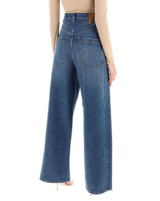 DARKPARK Blue 'Ines' Baggy Jeans With Folded Waistband