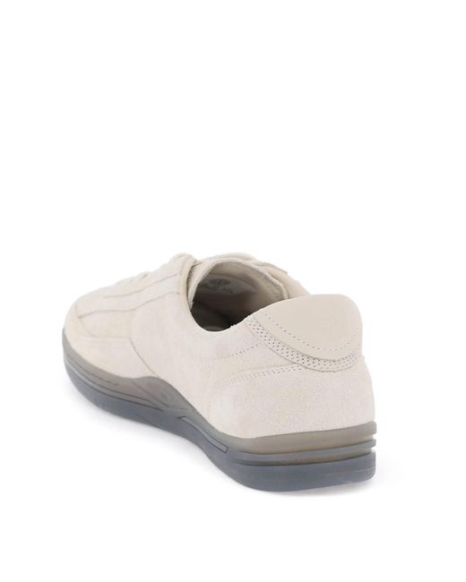 Stone Island White Suede Leather Rock Sneakers For for men