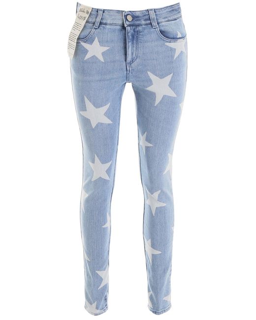 Stella McCartney Blue Star Print Jeans
