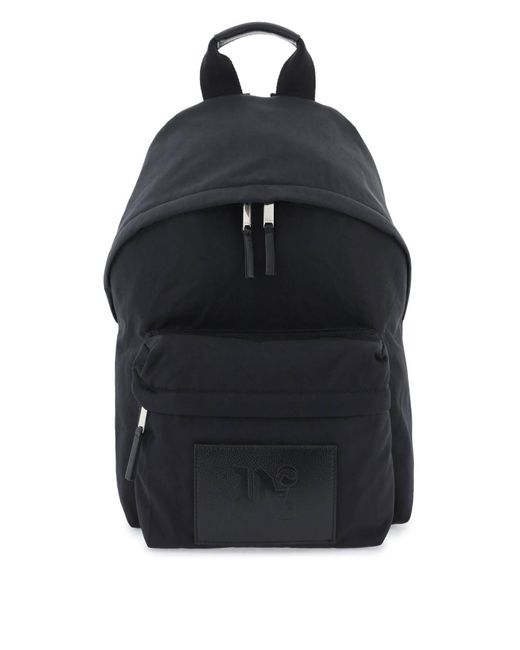 Palm Angels Black Backpack With Logo Patch for men