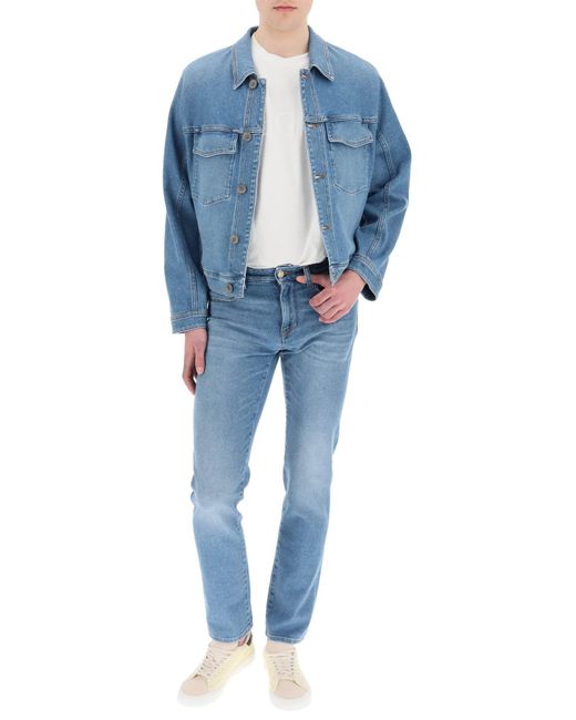 Z Zegna Stretch Denim Jacket 46 Denim 