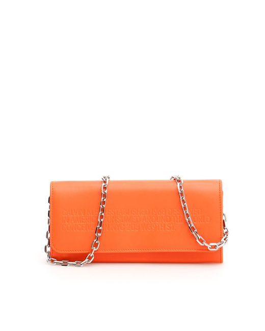 calvin klein orange handbag