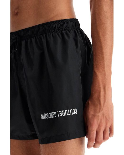 Moschino Black Embroidered Sea Boxer Shorts for men