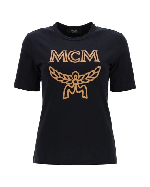 MCM Black Logo Print T-shirt