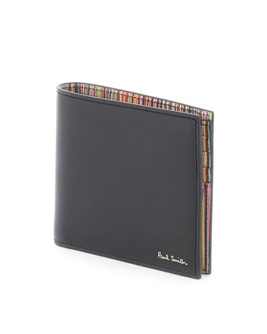 Paul Smith Black Signature Stripe Bifold Wallet for men