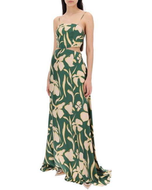 Raquel Diniz Green Long Silk Bali Dress