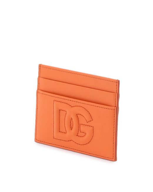 Dolce & Gabbana Orange Card Holder With Logo