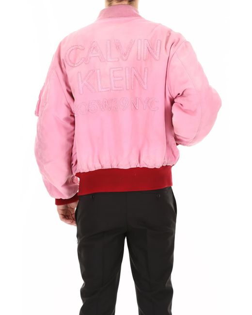 calvin klein pink bomber jacket