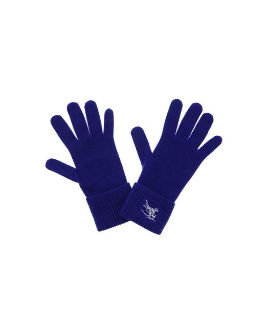 Burberry Blue Cashmere Gloves for men