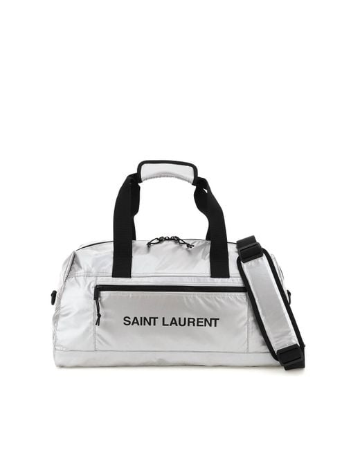 Saint Laurent Synthetic Metallized Nylon Nuxx Duffle Bag Os Technical