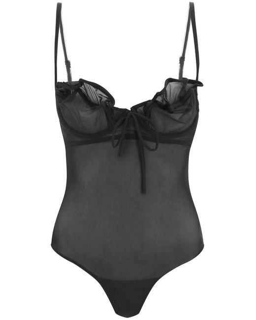 Y. Project Black Wired Mesh Bodysuit