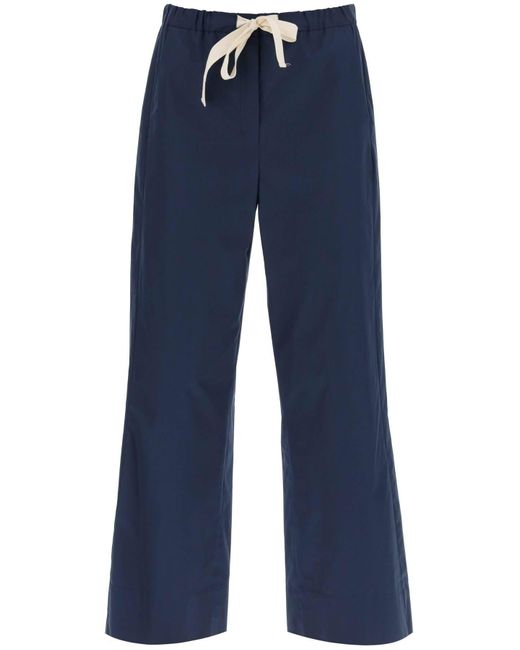 Pantaloni Cropped 'Argento' di Max Mara in Blue