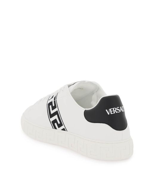 Versace White Greca Sneakers for men