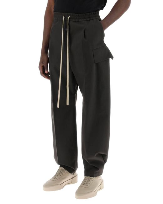 Fear Of God Black Heavy Twill Cargo Pants In