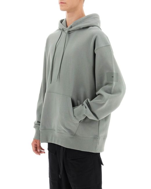 Y-3 Gray Y 3 Hoodie In Cotton French Terry for men