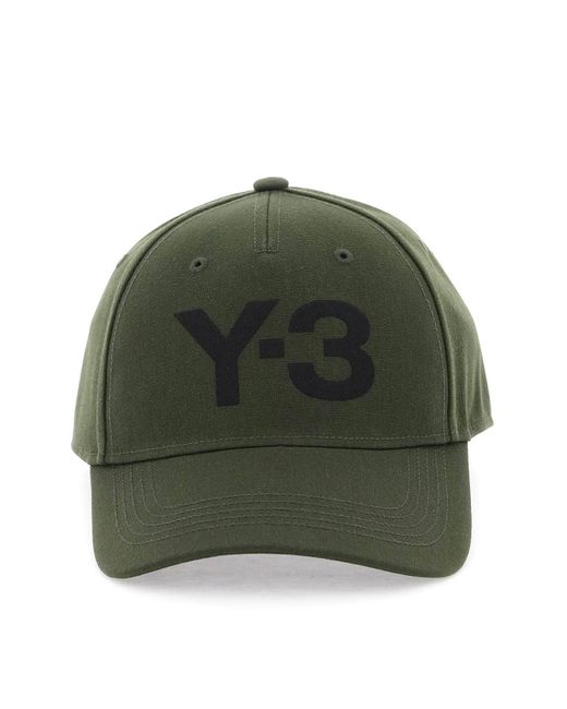 Cappello Baseball Con Logo Ricamato di Y-3 in Green da Uomo