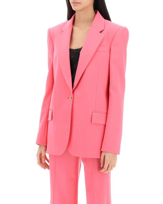Stella McCartney Pink Blazer In Responsible Wool