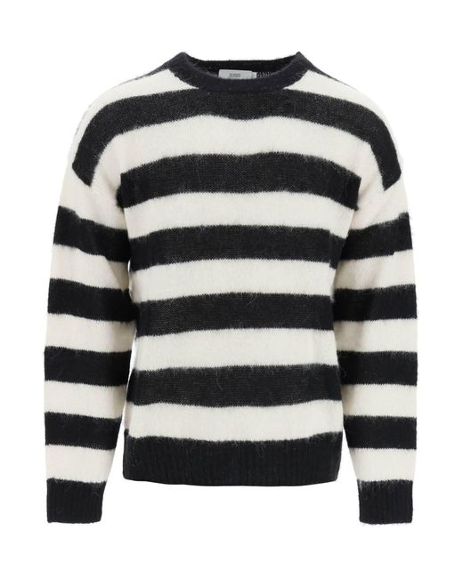 Closed Black Wool And Alpaca Striped Sweater for men