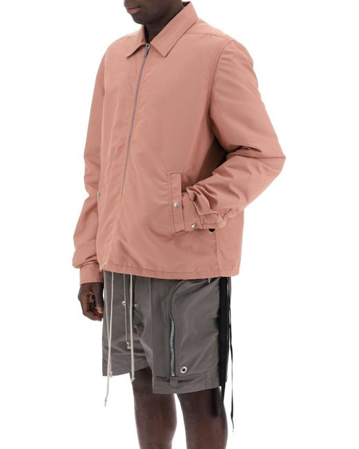 Rick Owens Pink Nylon Jacket for men