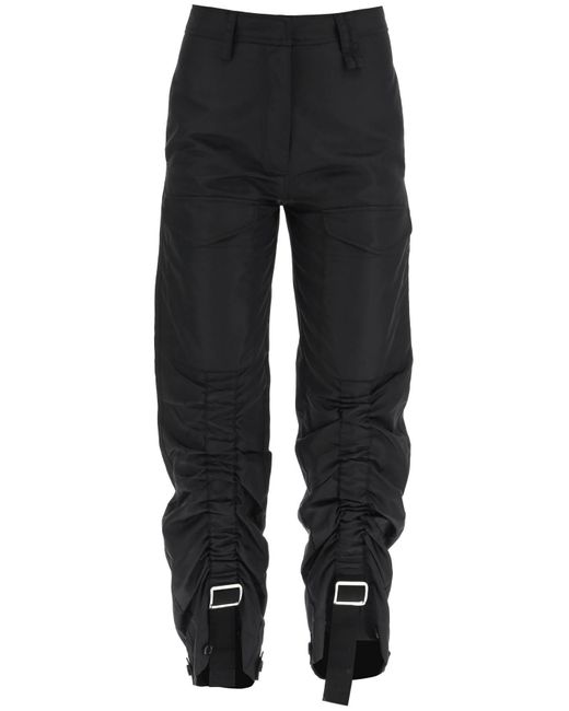 Simone Rocha Adjustable Satin Cargo Pants in Black