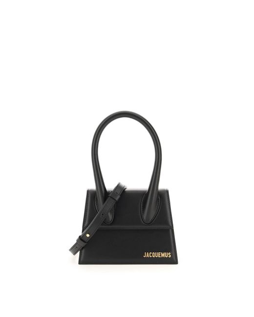 jacquemus black le chiquito moyen top handle bag