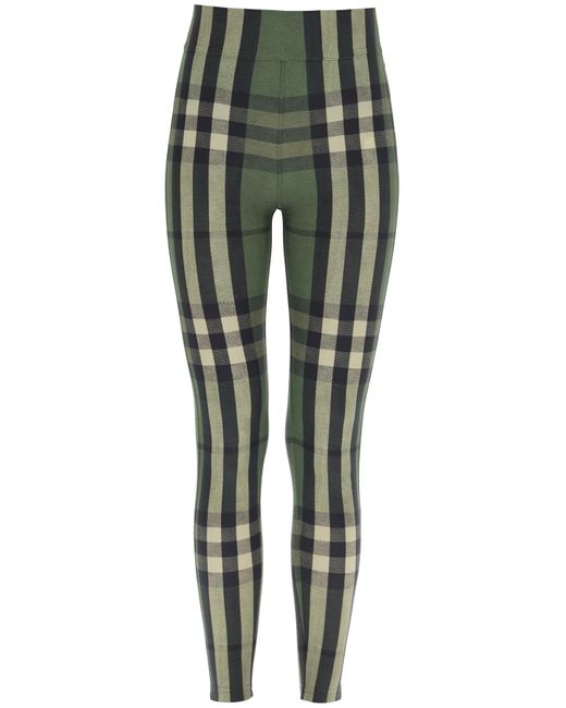 Burberry Green Madden Tartan leggings Xs Technical