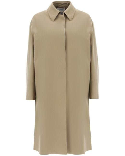 The Row Natural 'denise' Long Coat In Cotton And Silk