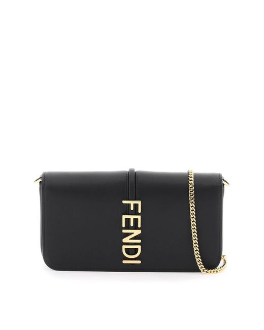 Fendi Black Graphy Mini Shoulder Bag With
