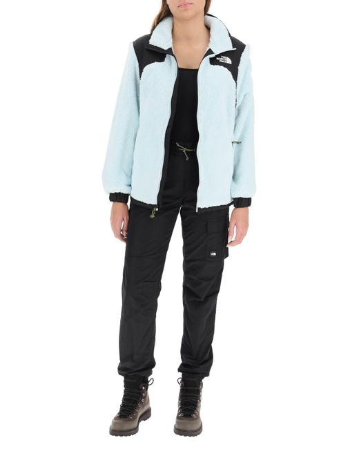 light blue north face fleece