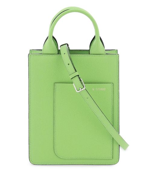 Valextra Green Mini 'Boxy' Tote Bag