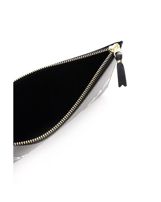 Comme des Garçons Black Comme Des Garcons Wallet Leather Pouch With Logo for men
