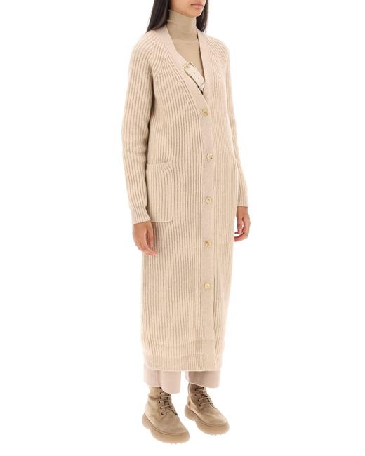Max Mara Natural 'sumatra' Wool And Cashmere Cardigan