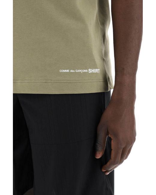 Comme des Garçons Green Comme Des Garcons Shirt Logo Print T-Shirt for men