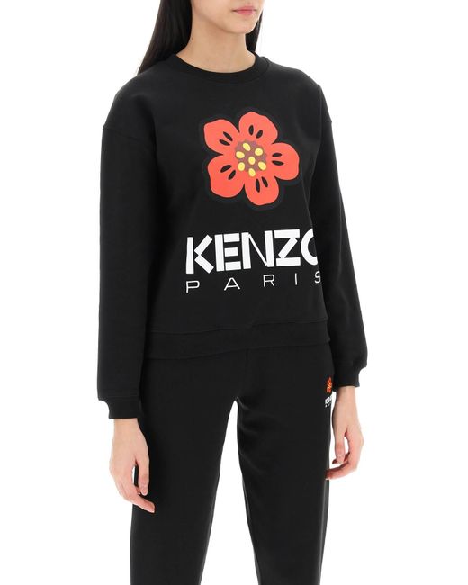 KENZO Black Bokè Flower Crew Neck Sweatshirt