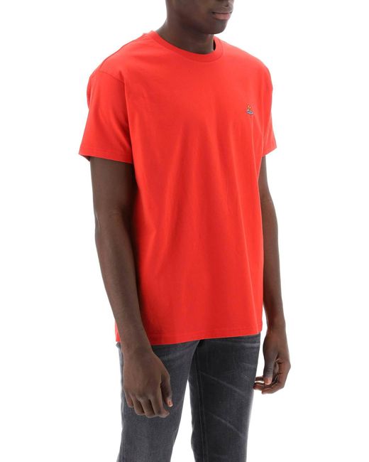 Vivienne Westwood Red Classic T-Shirt With Orb Logo