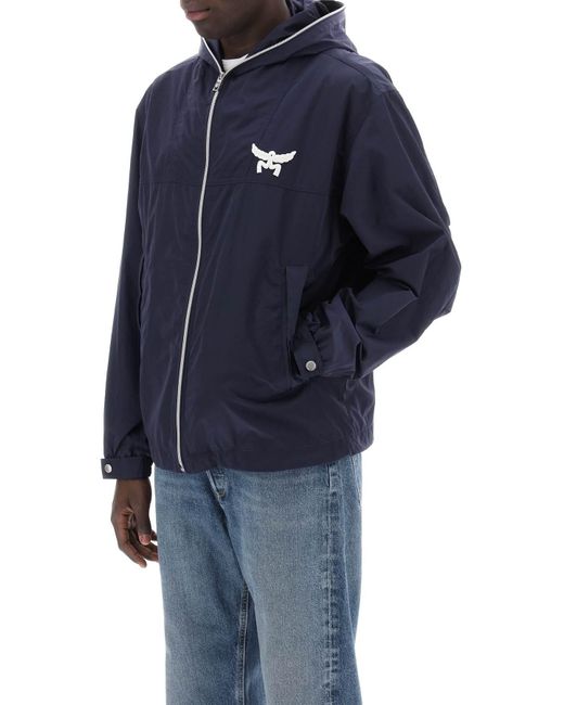 MCM Blue Nylon Windbreaker Jacket For for men