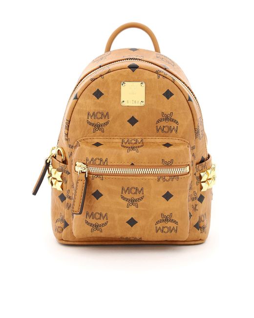 MCM Natural Stark Backpack With Studs for men