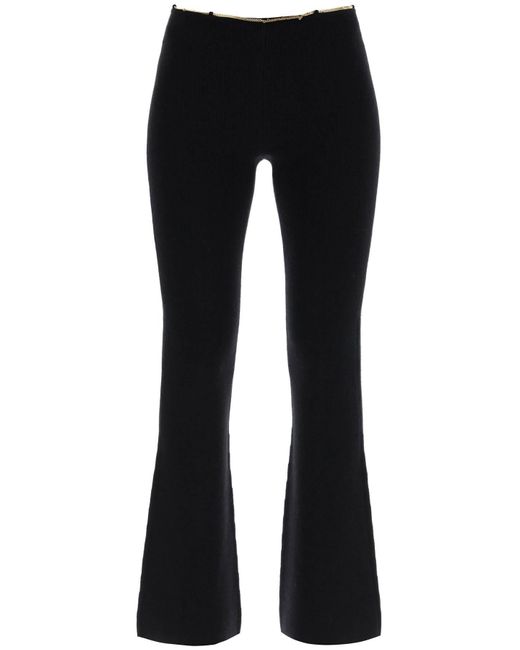 Alexander Wang Black Knit Pants With Chain Detail