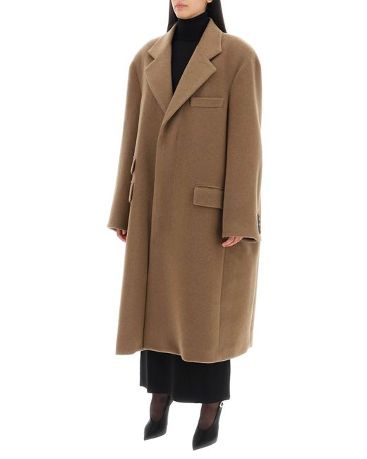 Cappotto Oversize di Saint Laurent in Brown