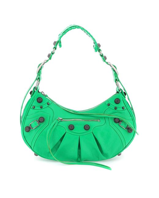 Balenciaga Green Leather Le Cagole Xs Bag