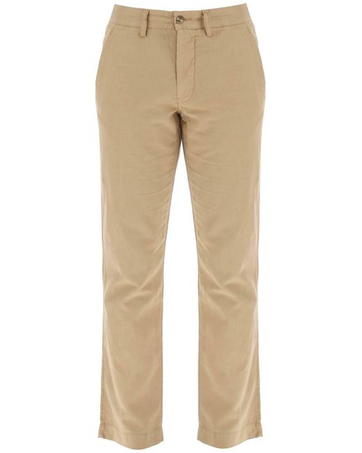 Pantaloni In Lino E Cotone di Polo Ralph Lauren in Natural da Uomo