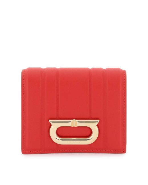 Ferragamo Red Bi-fold Matelassé Wallet