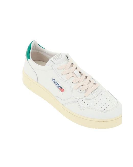 Autry White Leather Medalist Low Sneakers for men