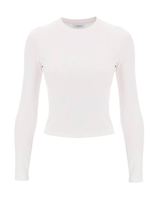 T-Shirt A Maniche Lunghe di Wardrobe NYC in White
