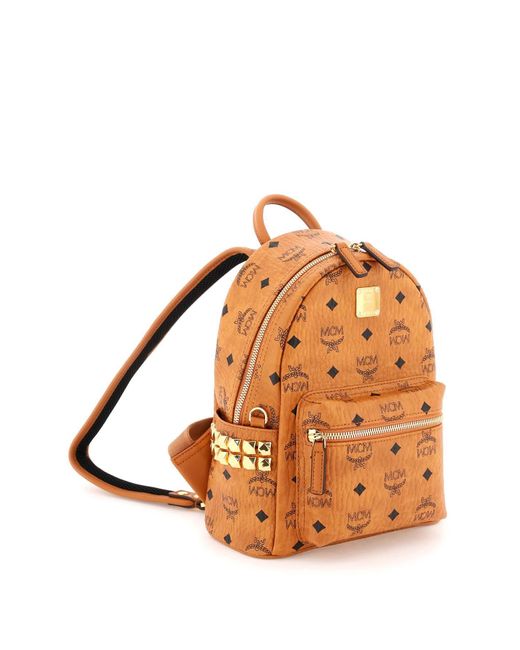 MCM Orange Stark Mini Backpack for men