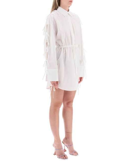 Mini Dress Popeline di MSGM in White