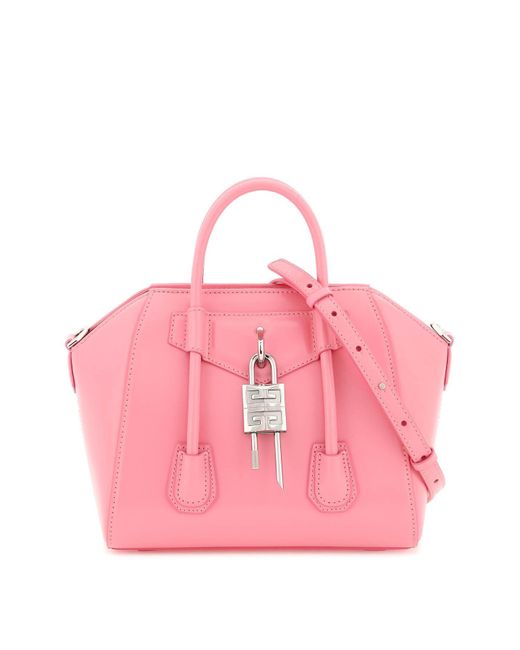 Givenchy Pink Antigona Lock Mini Bag