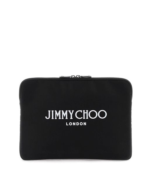 Jimmy Choo Black Pouch With Logo for men