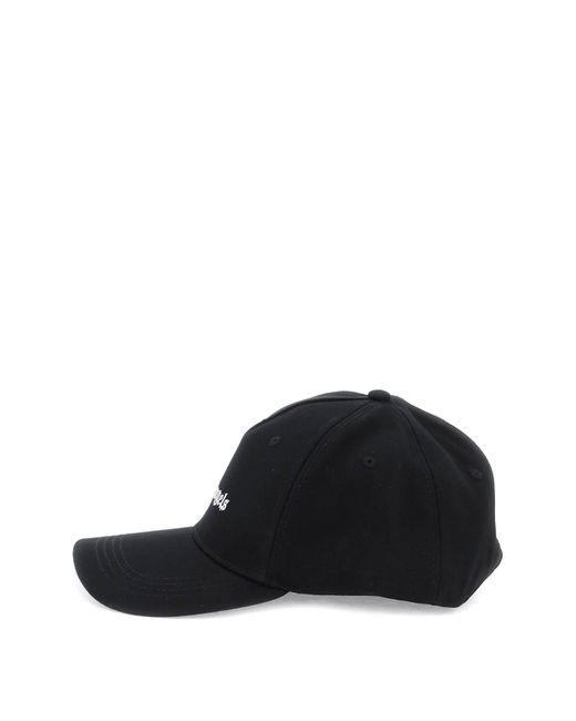 Palm Angels Black Embroidered Logo Baseball Cap With